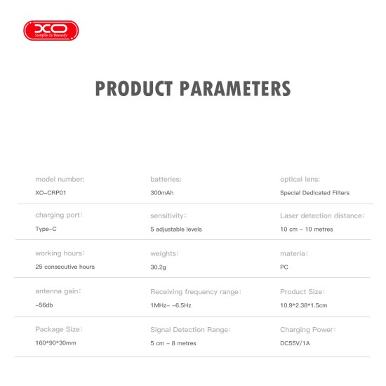 XO CRP01 anti eavesdropping/anti location detector XO CRP01 anti eavesdropping/anti location detector
