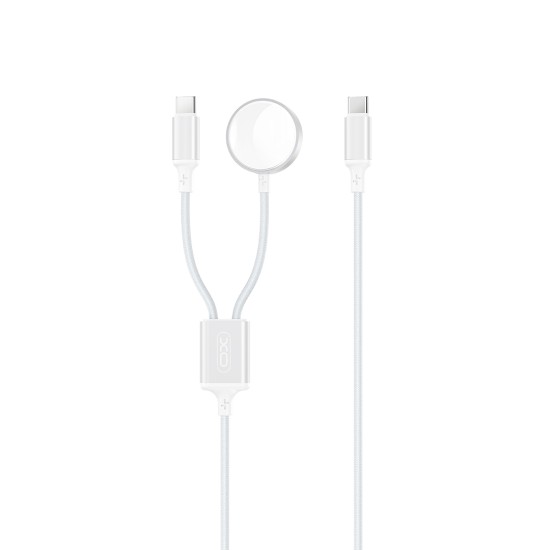 XO CX030 Type-c σε Type-c + Καλώδιο Φόρτισης Ρολογιού Λευκό XO CX030 Type-c σε Type-c + Καλώδιο Φόρτισης Ρολογιού Λευκό