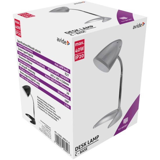Avide Basic Φωτιστικό Γραφείου C Base S Ασημί Avide Basic Φωτιστικό Γραφείου C Base S Ασημί