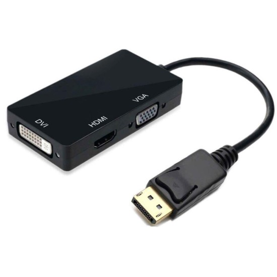 Μετατροπέας DP Αρσ. Σε HDMI/VGA/DVI Μαύρο Μετατροπέας DP Αρσ. Σε HDMI/VGA/DVI Μαύρο