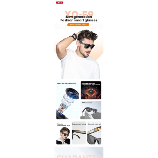 XO E9 Smart Γυαλιά Ήχου με Προστασία από UV XO E9 Smart Γυαλιά Ήχου με Προστασία από UV