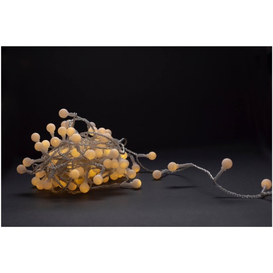 Entac Χριστουγεννιάτικα Λαμπάκια σε σχήμα Μπάλας 15mm IP44 120LED 9m Θερμό Λευκό