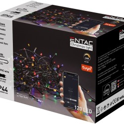 Entac Χριστουγεννιάτικα Λαμπάκια IP44 120 LED Πολύχρωμα 9m Tuya