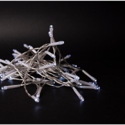 Entac Χριστουγεννιάτικα Λαμπάκια IP44 96 LED με Χρονοδιακόπτη Ψυχρό 7m (3xAA Δεν περιλαμβ.)