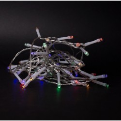 Entac Χριστουγεννιάτικα IP44 96 LED με Χρονοδιακόπτη Πολύχρωμα 7m (3xAA Δεν περιλαμβ.)