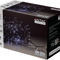 Entac Χριστουγεννιάτικα Λαμπάκια IP44 400 LED Ψείρες Ψυχρό 8m