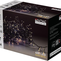 Entac Χριστουγεννιάτικα Λαμπάκια IP44 400 LED Ψείρες Πολύχρωμα 8m