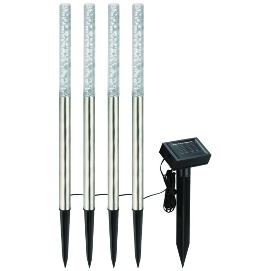 Entac Ηλιακό Κήπου 47cm Stainless Steel 4 LED Entac Ηλιακό Κήπου 47cm Stainless Steel 4 LED