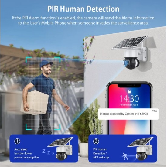 EDUP 4G Solar 3MP Camera IP66 Outdoor