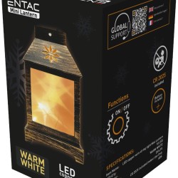 Entac LED Mini Χάλκινο Φανάρι Χάλκινο 12cm