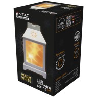 Entac LED Mini Χάλκινο Φανάρι Λευκό 12cm