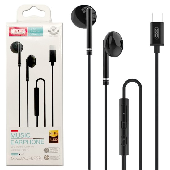 XO EP29 Type-C Handsfree Μαύρο