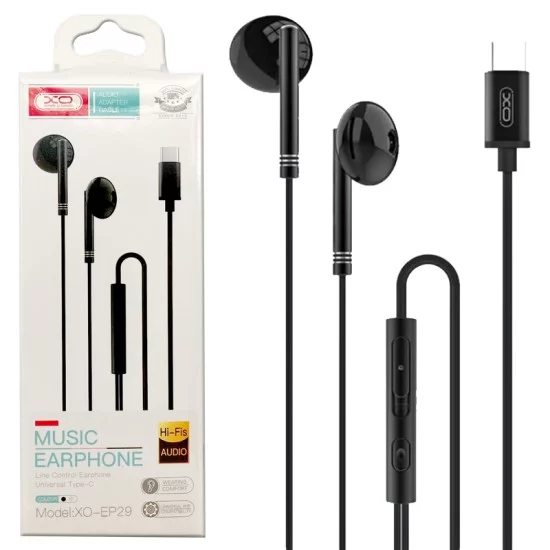 XO EP29 Type-C Handsfree Μαύρο XO EP29 Type-C Handsfree Μαύρο