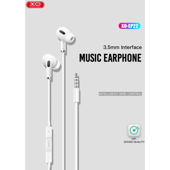 XO EP22 3.5mm Handsfree Άσπρο XO EP22 3.5mm Handsfree Άσπρο