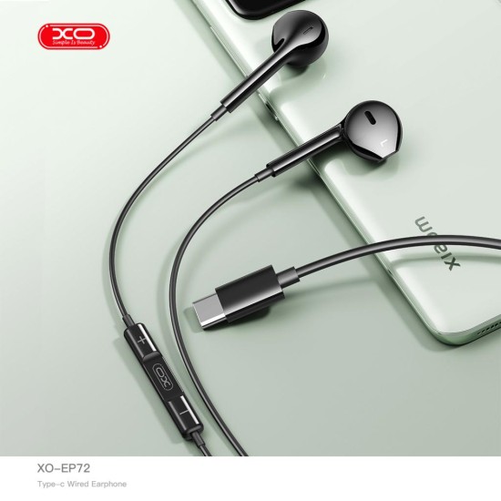 XO EP72 2ης Γενιάς Type-C Handsfree Μαύρο με Ψηφιακή Αποκωδικοποίηση XO EP72 2ης Γενιάς Type-C Handsfree Μαύρο με Ψηφιακή Αποκωδικοποίηση