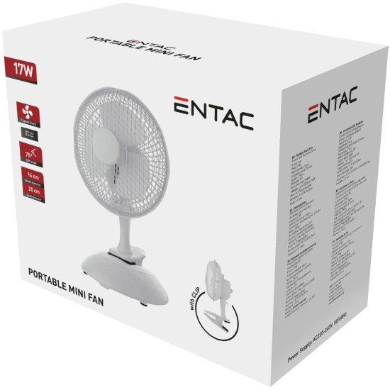 Entac Ανεμιστήρας Επιτραπέζιος Μίνι 17W Entac Ανεμιστήρας Επιτραπέζιος Μίνι 17W