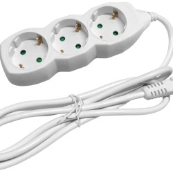 Entac Πολύπριζο 3 Θέσεων Χωρίς Διακόπτη 3x1.5mm 1.5m Entac Πολύπριζο 3 Θέσεων Χωρίς Διακόπτη 3x1.5mm 1.5m