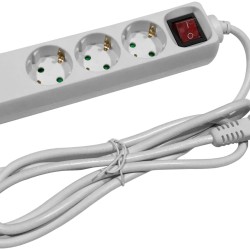 Entac Πολύπριζο 3 Θέσεων με Διακόπτη 3G1.5 3m 2 USB Entac Πολύπριζο 3 Θέσεων με Διακόπτη 3G1.5 3m 2 USB