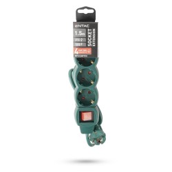 Entac Πολύπριζο 4 Θέσεων με Διακόπτη S1 3G1.5 Πράσινο 1.5m Entac Πολύπριζο 4 Θέσεων με Διακόπτη S1 3G1.5 Πράσινο 1.5m