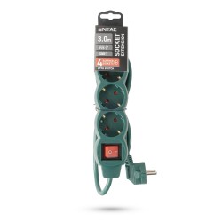 Entac Πολύπριζο 4 Θέσεων με Διακόπτη S1 3G1.5 Πράσινο 3m Entac Πολύπριζο 4 Θέσεων με Διακόπτη S1 3G1.5 Πράσινο 3m