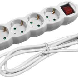 Entac Πολύπριζο 5 Θέσεων Με Διακόπτη 3x1.5mm 1.5m Entac Πολύπριζο 5 Θέσεων Με Διακόπτη 3x1.5mm 1.5m