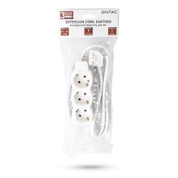 Entac Πολύπριζο 3 Θέσεων 3x1.0mm 1.5m Entac Πολύπριζο 3 Θέσεων 3x1.0mm 1.5m