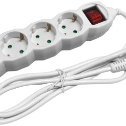 Entac Πολύπριζο 4 Θέσεων με Διακόπτη 3x1.5mm 1.5m Entac Πολύπριζο 4 Θέσεων με Διακόπτη 3x1.5mm 1.5m