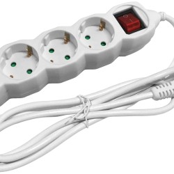 Entac Πολύπριζο 4 Θέσεων Με Διακόπτη 3x1.5mm 3m Entac Πολύπριζο 4 Θέσεων Με Διακόπτη 3x1.5mm 3m