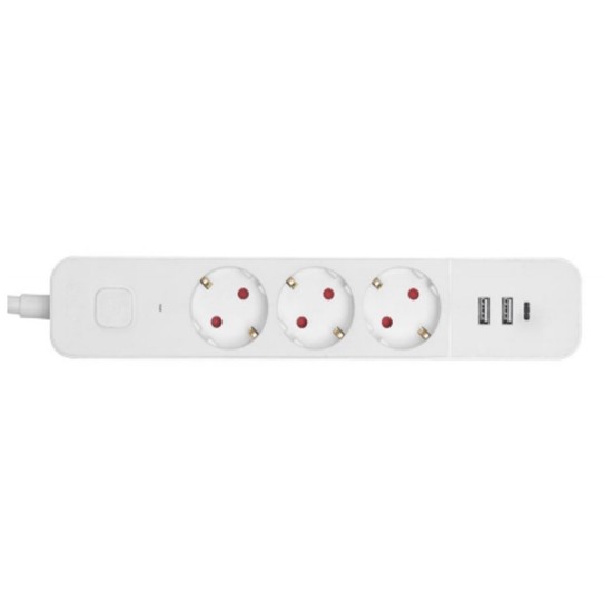 Entac Πολύπριζο 3 Θέσεων με Διακόπτη D2 1.5m 2xUSB-A x 1xUSB-C 3G1.5 Entac Πολύπριζο 3 Θέσεων με Διακόπτη D2 1.5m 2xUSB-A x 1xUSB-C 3G1.5