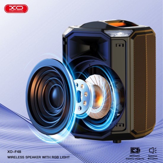 XO F48 Dual 8" RGB Bluetooth Speaker 40W (with remote control) XO F48 Dual 8" RGB Bluetooth Speaker 40W (with remote control)