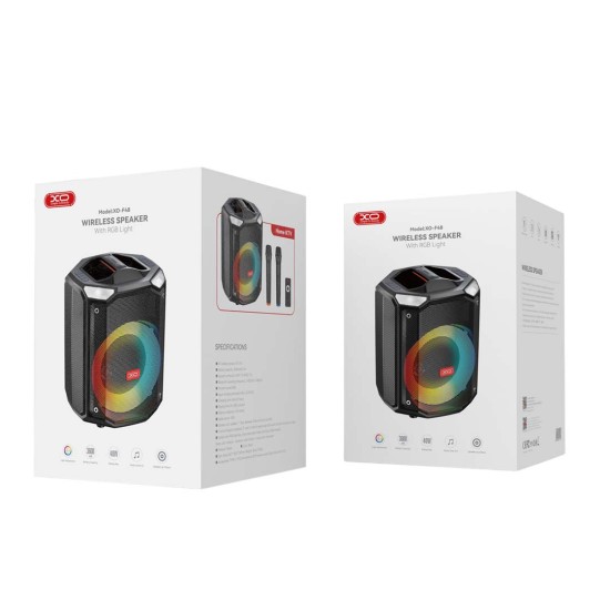 XO F48 Dual 8" RGB Bluetooth Speaker 40W (with remote control) XO F48 Dual 8" RGB Bluetooth Speaker 40W (with remote control)