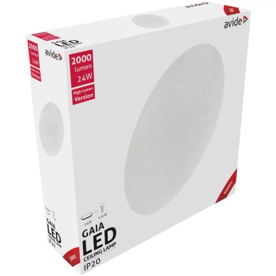 Avide LED Μοντέρνα Πλαφονιέρα Οροφής Gaia 24W 380*105.0mm Θερμό 3000K Avide LED Μοντέρνα Πλαφονιέρα Οροφής Gaia 24W 380*105.0mm Θερμό 3000K