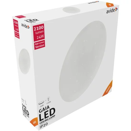 Avide LED Μοντέρνα Πλαφονιέρα Οροφής Gaia 24W 380*105.0mm Λευκό 4000K Avide LED Μοντέρνα Πλαφονιέρα Οροφής Gaia 24W 380*105.0mm Λευκό 4000K