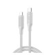 XO NB-Q265B PD 60W Type-C σε Type-C Μινιμαλιστικό Καλώδιο (Λευκό) XO NB-Q265B PD 60W Type-C σε Type-C Μινιμαλιστικό Καλώδιο (Λευκό)