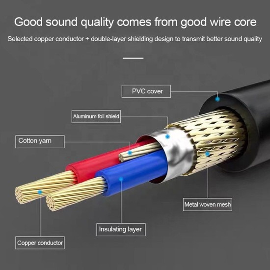 3.5mm 3 poles - XLR female audio cable 2m