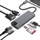 Μετατροπέας 8in1 USB C hub RJ45 HDMI USBx2 VGA SD TF USB3.0x2 Μετατροπέας 8in1 USB C hub RJ45 HDMI USBx2 VGA SD TF USB3.0x2