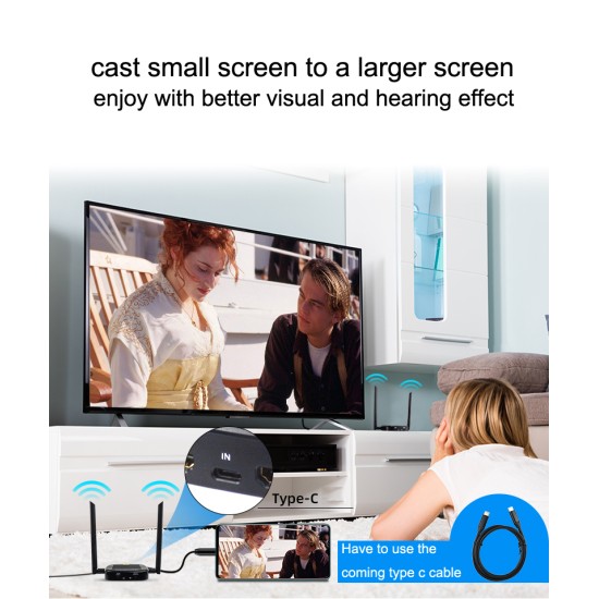 HDMI Ασύρματη Αναμετάδοση 200m - 1080P HDMI με Type-C Loop Out