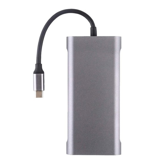 Μετατροπέας 11in1 RJ45 USBx4 VGA HDMIPD SD TF Audio Μετατροπέας 11in1 RJ45 USBx4 VGA HDMIPD SD TF Audio