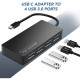 Μετατροπέας USB C Docking Station Hub 4 σε 1 USB 3.1 Type C σε 4 Θύρες USB 3.0 Μετατροπέας USB C Docking Station Hub 4 σε 1 USB 3.1 Type C σε 4 Θύρες USB 3.0