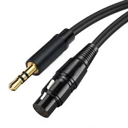 3.5mm 3 poles - XLR female audio cable 2m