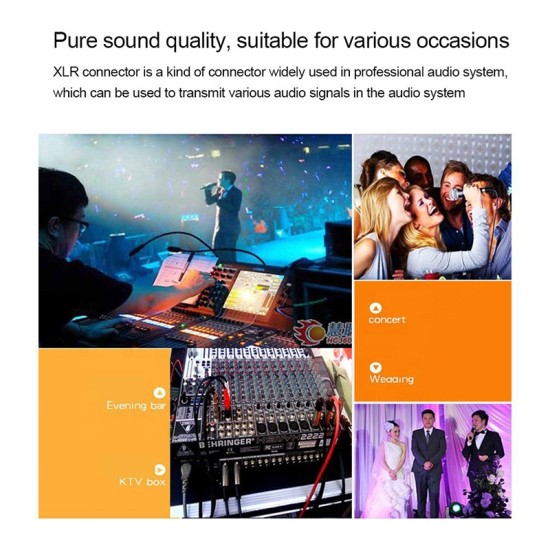 3.5mm 3 poles - XLR female audio cable 2m