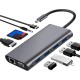 Μετατροπέας 11in1 RJ45 USBx4 VGA HDMIPD SD TF Audio Μετατροπέας 11in1 RJ45 USBx4 VGA HDMIPD SD TF Audio