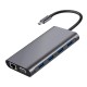 Μετατροπέας 11in1 RJ45 USBx4 VGA HDMIPD SD TF Audio Μετατροπέας 11in1 RJ45 USBx4 VGA HDMIPD SD TF Audio