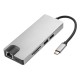 Μετατροπέας 8in1 USB C hub RJ45 HDMI USBx2 VGA SD TF USB3.0x2 Μετατροπέας 8in1 USB C hub RJ45 HDMI USBx2 VGA SD TF USB3.0x2