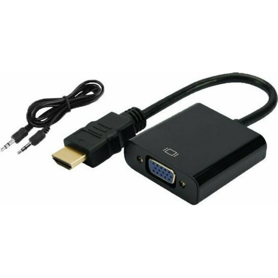 Μετατροπέας HDMI Σε VGA + Audio 0.2m Μετατροπέας HDMI Σε VGA + Audio 0.2m