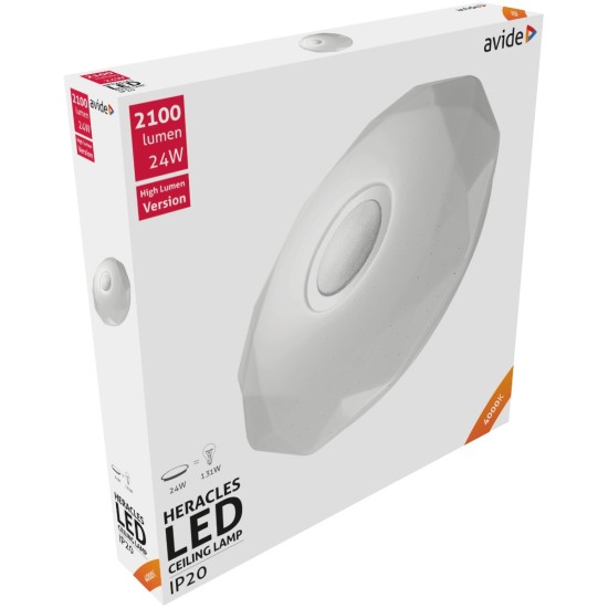 Avide LED Μοντέρνα Πλαφονιέρα Οροφής Heracles 24W 395*66mm Λευκό 4000K Avide LED Μοντέρνα Πλαφονιέρα Οροφής Heracles 24W 395*66mm Λευκό 4000K