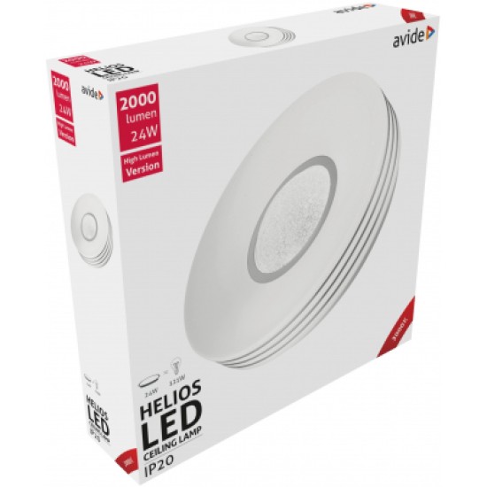 Avide LED Μοντέρνα Πλαφονιέρα Οροφής Helios 24W 380*95.0mm Θερμό 3000K Avide LED Μοντέρνα Πλαφονιέρα Οροφής Helios 24W 380*95.0mm Θερμό 3000K