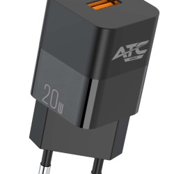 ATC-CHF5b Mini PD Fast Charger 20W Μαύρο ATC-CHF5b Mini PD Fast Charger 20W Μαύρο