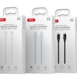 XO NB-Q291B Braided Type-c σε Type-c 60W Καλώδιο Δεδομένων Λευκό XO NB-Q291B Braided Type-c σε Type-c 60W Καλώδιο Δεδομένων Λευκό