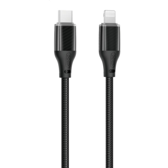 XO NB-Q291A Braided Lightning σε Type-c 27W Καλώδιο Μαύρο XO NB-Q291A Braided Lightning σε Type-c 27W Καλώδιο Μαύρο